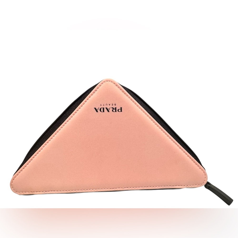 Prada Pink and Black Triangle Pouch - Picture 2 of 8